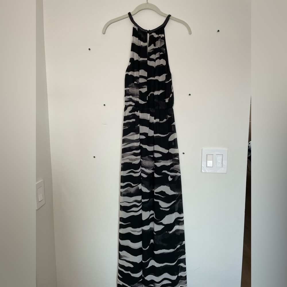 H&M Black and White Zebra Print Maxi Dress - Size S